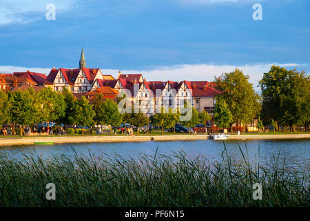 Elk, Masuria region / Poland - 2018/08/15: Panoramic view of the town of Elk at the Elckie lake Stock Photo