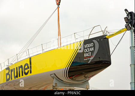 Brunel racing yacht from the Volvo Ocean Race 2018 Stock Photo