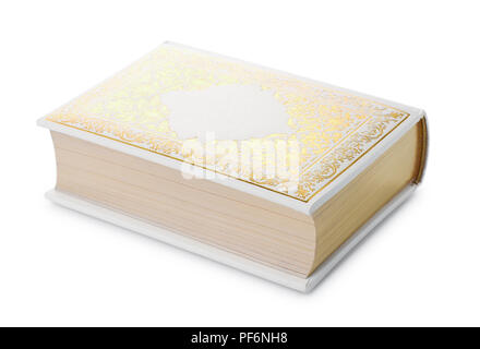 Vintage ornate book isolated on white Stock Photo