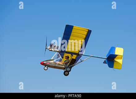 vintage single propeller plane Stock Photo