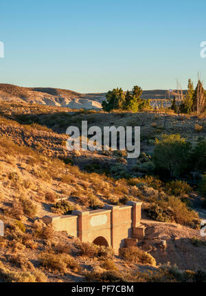 Central Chubut Railway Tunnel, elevated view, Gaiman, The Welsh Settlement, Chubut Province, Patagonia, Argentina Stock Photo