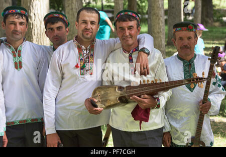 Traditional Pamiri musicians, Khorog, Tajikistan Stock Photo