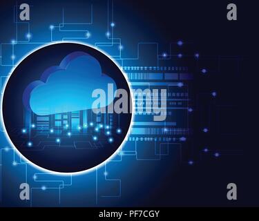 Cloud computing business Transaction data storage technology concept. vector illustration eps10. Stock Vector