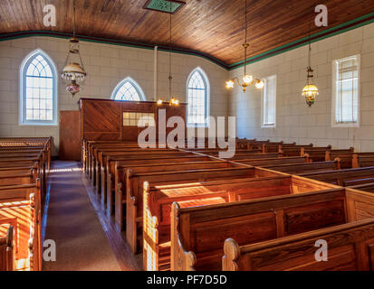 New Bethel Chapel, interior, Gaiman, The Welsh Settlement, Chubut Province, Patagonia, Argentina Stock Photo