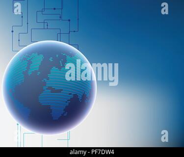 Global world cloud data information network line quality system.vector illustration EPS10 Stock Vector