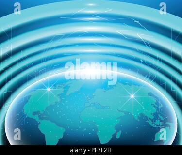 World map cyber internet line network connection business zone online.Vector illustration EPS10 Stock Vector