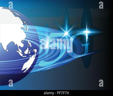 World global internet network connection 5G big data information technology connecting business model concepts. Vector illustration eps10 Stock Vector