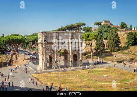 Triumphal arch of Constantine in Rome, Italy Stock Photo
