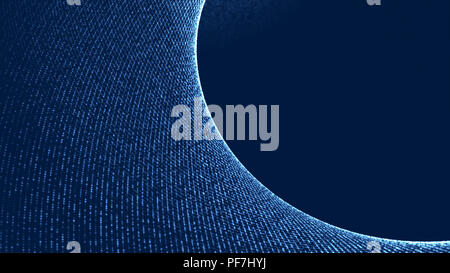 Abstract background of technology futuristic connecting dots  on blue background. Big data visualization . Stock Photo