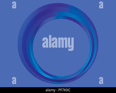 Gradient ring is blue. Fashionable frame, logo design. Vector illustration Stock Vector