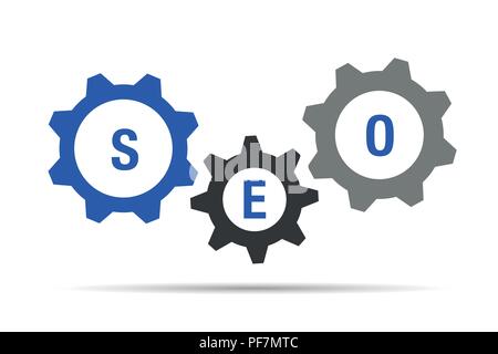 SEO design gears work vector illustration EPS10 Stock Vector