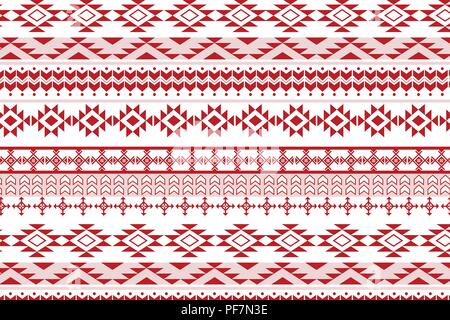 navajo vintage tribal seamless pattern, hand drawn Stock Vector