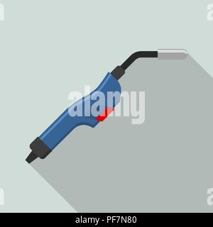 Welder tool for work icon, flat style Stock Vector