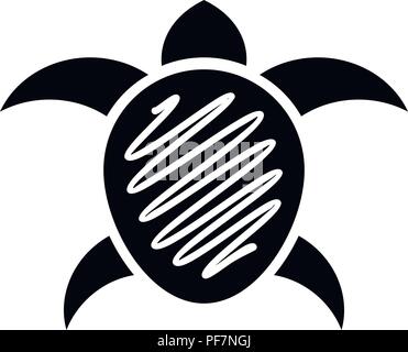 Small turtle icon, simple style Stock Vector