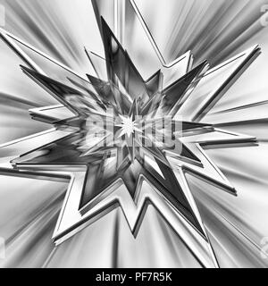 Overlapping textured stars, in a comic book style, make up this fun black and white abstract piece. Stock Photo