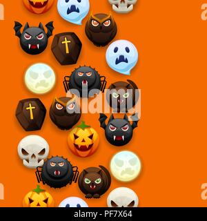 Happy Halloween seamless pattern. Stock Vector
