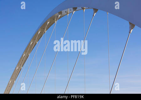 Detail. Cittadella Bridge, Alessandria, Italy. Architect: Richard Meier and Partners, 2017. Stock Photo