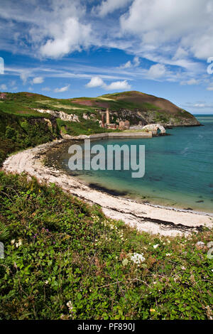 Abandoned brickworks at Porth Wen on the coast of Anglesey, North Wales Stock Photo