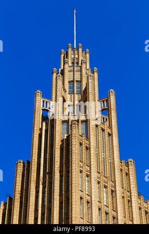 Gotham in Melbourne Neo-Gothic, Manchester Unity Building Stock Photo