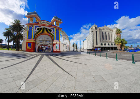 Luna Park & Palais Theatre, St. Kilda, Melbourne Stock Photo