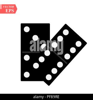 Domino icon isolated on white background for your web and mobile app design, domino vector logo concept Stock Vector