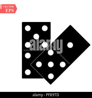 Domino icon isolated on white background for your web and mobile app design, domino vector logo concept Stock Vector
