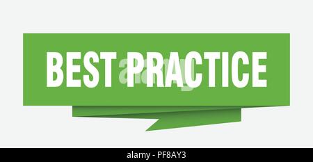 best practice sign. best practice paper origami speech bubble. best practice tag. best practice banner Stock Vector
