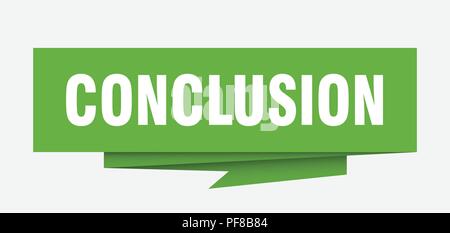 conclusion sign. conclusion paper origami speech bubble. conclusion tag ...