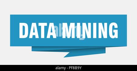 data mining sign. data mining paper origami speech bubble. data mining tag. data mining banner Stock Vector