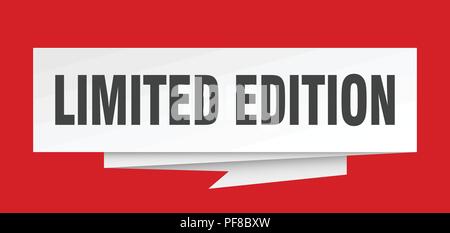 limited edition sign. limited edition paper origami speech bubble. limited edition tag. limited edition banner Stock Vector