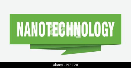 nanotechnology sign. nanotechnology paper origami speech bubble. nanotechnology tag. nanotechnology banner Stock Vector