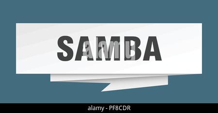 samba sign. samba paper origami speech bubble. samba tag. samba banner ...