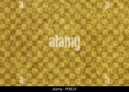 Japanese yellow checkered pattern paper texture or vintage background Stock Photo