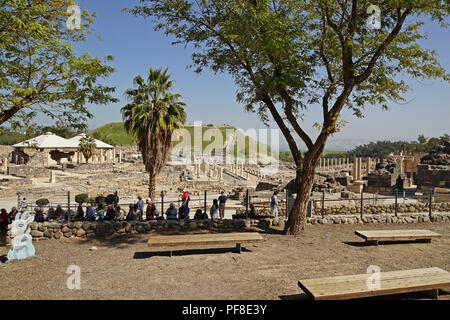 Israel, Bet Shean General view. During the Hellenistic period Bet Shean had a Greek population and was called Scythopolis. In 64 BCE it was taken by t Stock Photo