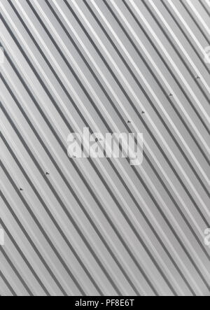 Metal white sheet for industrial building and construction. Roof sheet metal or corrugated roofs of factory building or warehouse Stock Photo
