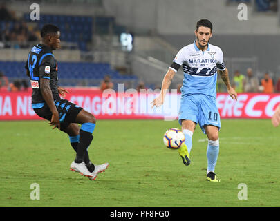Italy. 18th Aug, 2018. Luis Alberto during the Italian Serie A football match between S.S. Lazio and S.S.C. Napoli at the Olympic Stadium in Rome, on august 18, 2018. Credit: Silvia Loré/Pacific Press/Alamy Live News Stock Photo