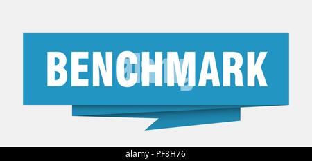 benchmark sign. benchmark paper origami speech bubble. benchmark tag. benchmark banner Stock Vector