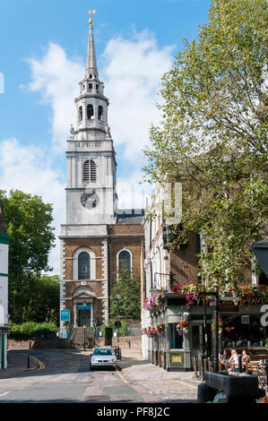 St Jamess Church Clerkenwell in Clerkenwell Close seen from Clerkenwell Green. Stock Photo