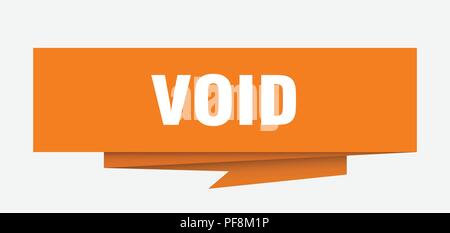 void sign. void paper origami speech bubble. void tag. void banner Stock Vector