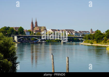 Panoramic view of Basel, Switzerland. Stock Photo