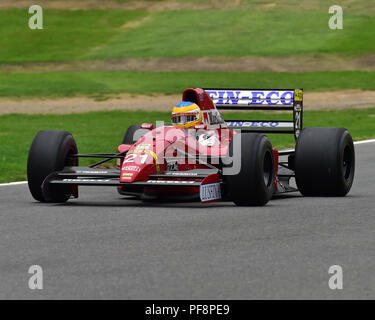 Terry Sayles, Dallara F191, F1, Historic Racing Car Demonstration, Festival Italia, Brands Hatch, Kent, August 19th, 2018, circuit racing, competition Stock Photo