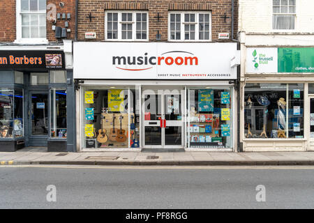 Music room shop in Salisbury UK Stock Photo