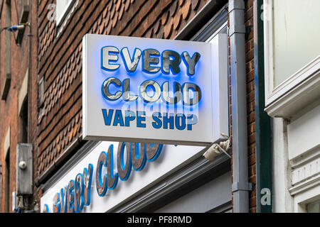 Vape shop sign Stock Photo