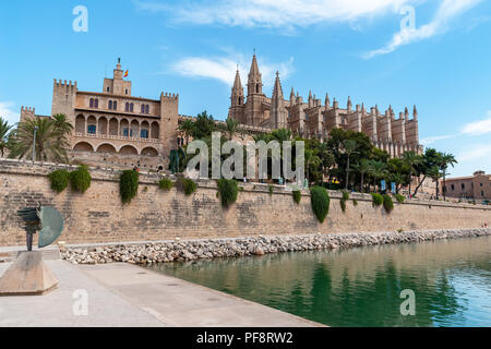 Cathedral of Palma de Mallorca and Almudaina - Balearic Islands, Spain Stock Photo