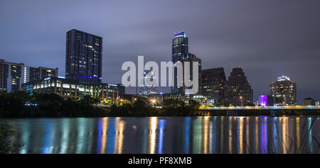 Downtown Austin, Texas from the Colorado River Stock Photo