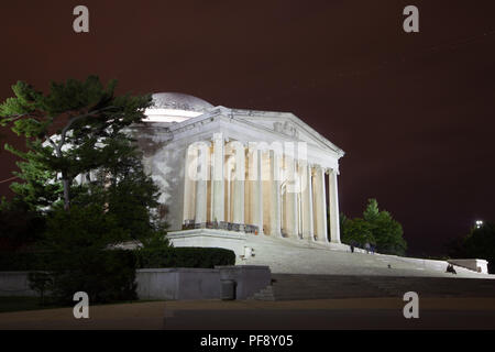 Jefferson Memorial at Night. Washington, DC. Stock Photo