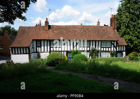 Church Cottage, Hatfield, Hertfordshire, is a timber framed building dating to the late 16th century, standing in the churchyard of St Etheldreda’s Stock Photo