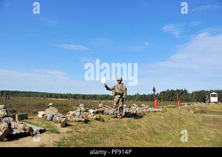Soldiers from 5th Battalion The Rifles are inspected by an officer on ...