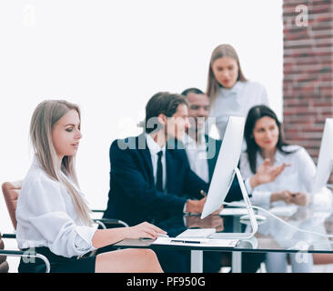 creative managers team working with new project in modern office Stock Photo
