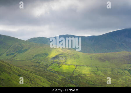 Views of Snodonia National park from the Llanberis path up Snowdon Stock Photo